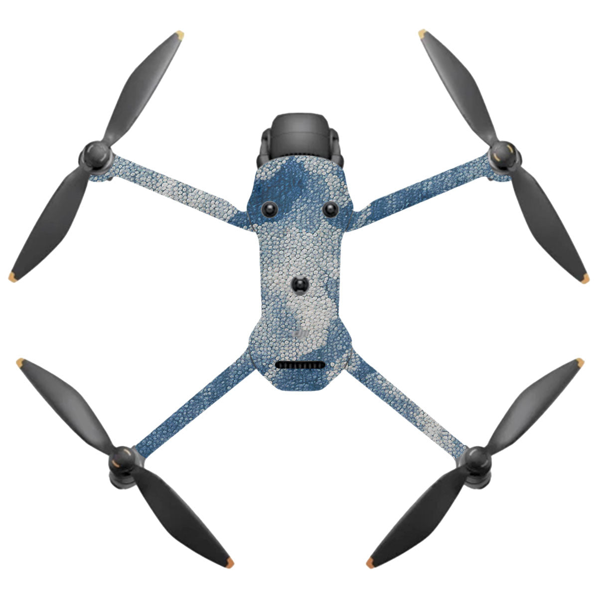 Blue Watercolor Fabric DJI Mavic 4 Pro Drone Skin