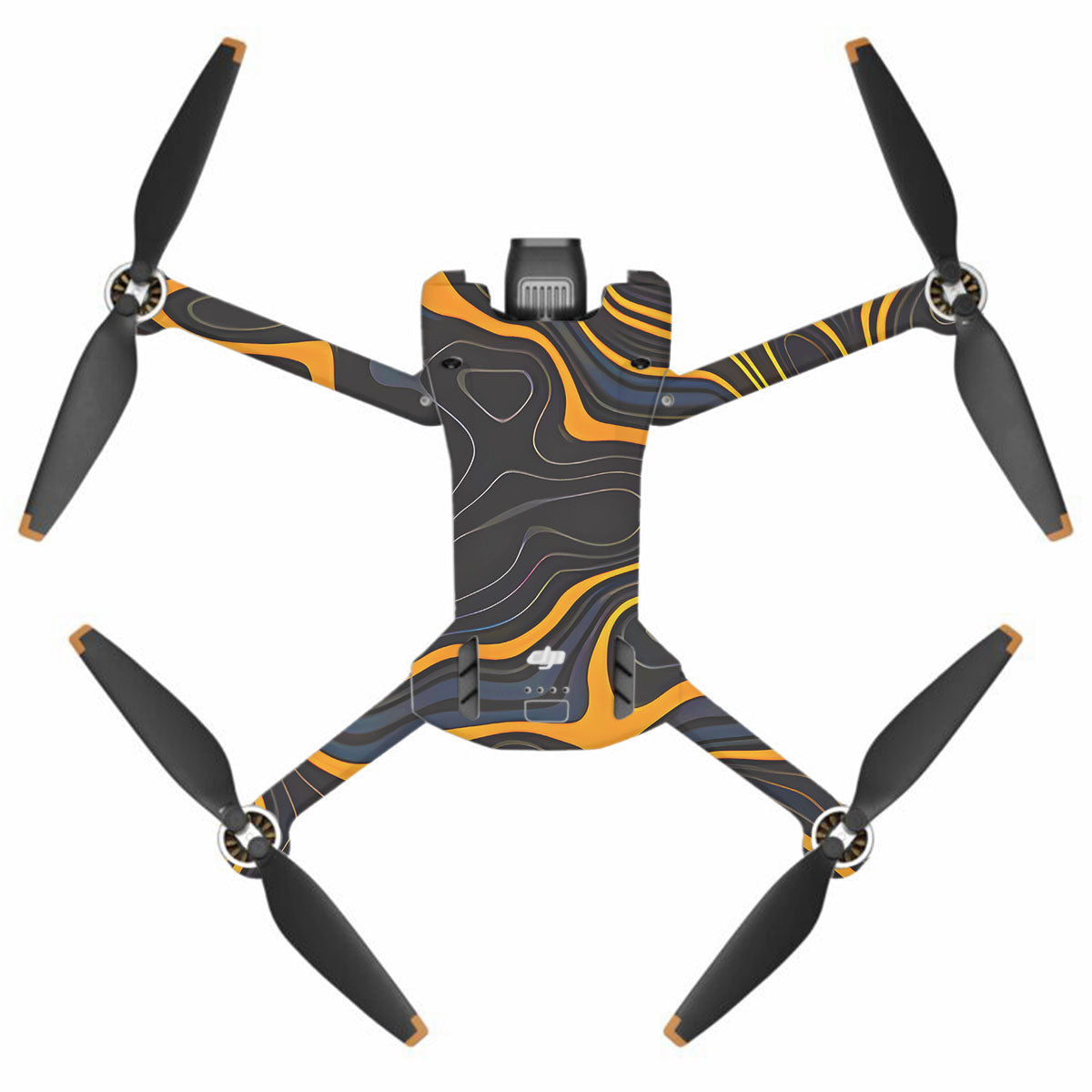 Amber Topographic Waves DJI Mini 3 Pro Drone Skin