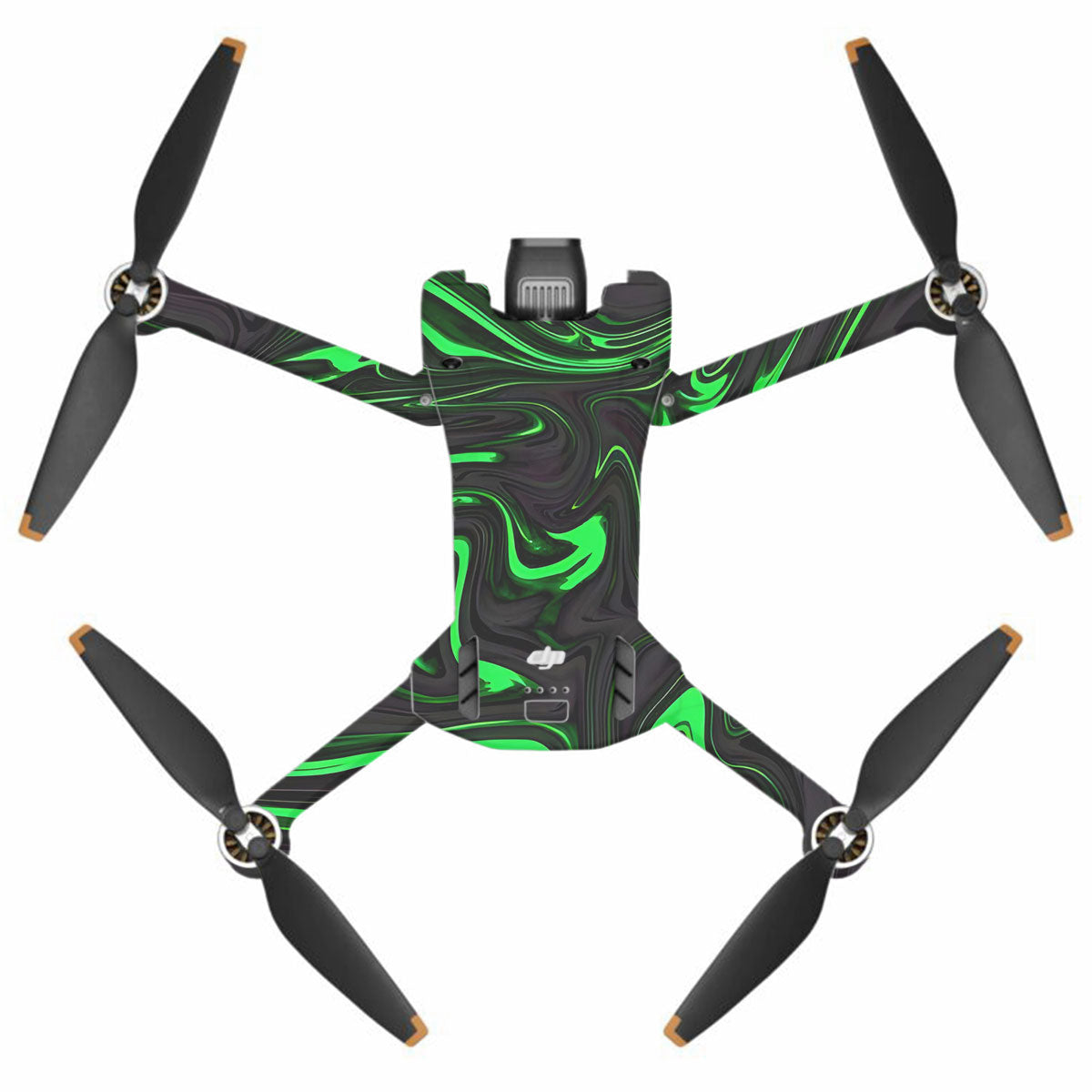 Green Liquid Pattern DJI Mini 3 Pro Drone Skin