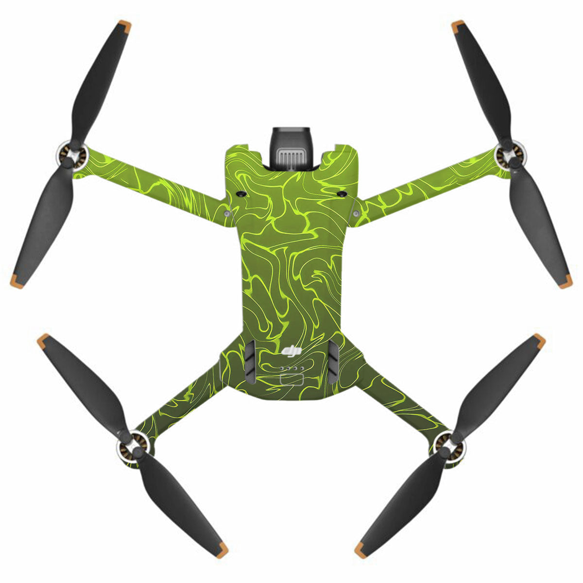 Lime Yellow to Black Gradient DJI Mini 3 Pro Drone Skin