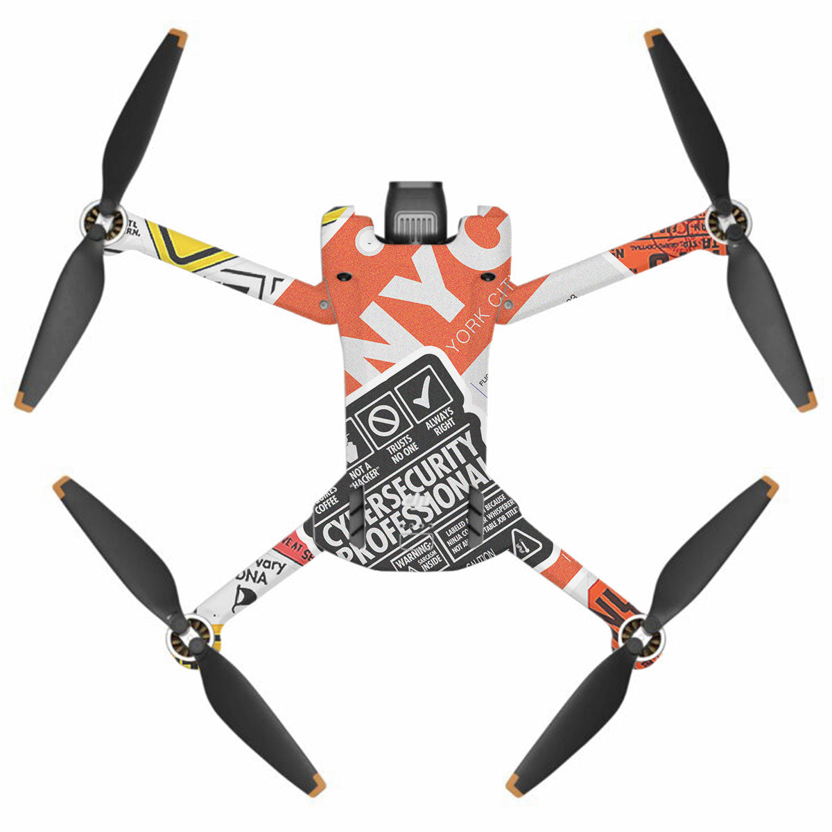 Tech Aesthetic Sticker Collage DJI Mini 3 Pro Drone Skin