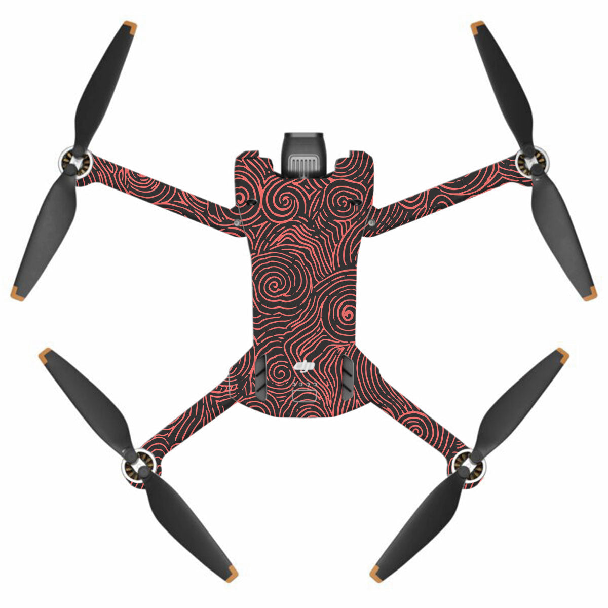 Red Spirals DJI Mini 3 Pro Drone Skin
