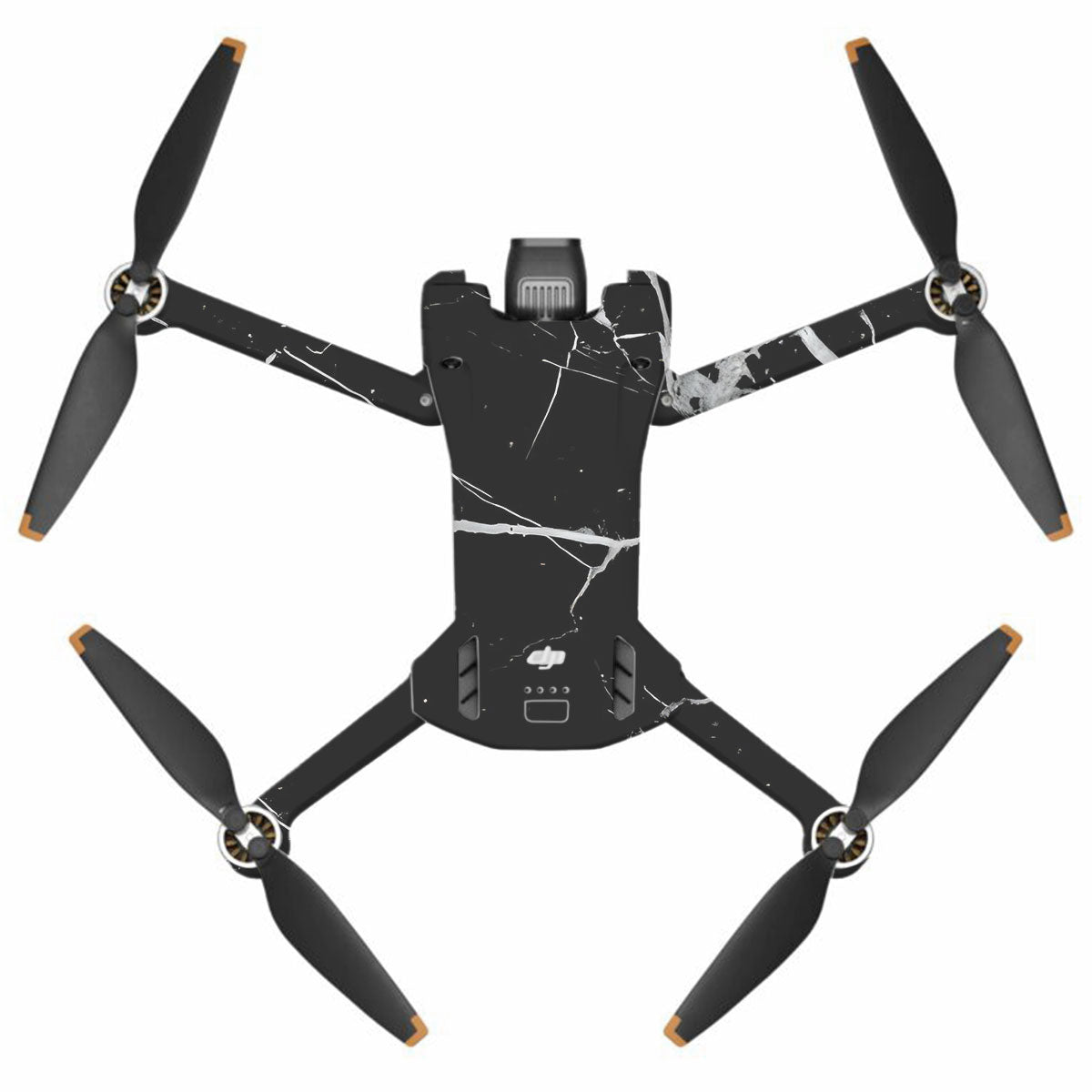 White Veins on Black DJI Mini 3 Pro Drone Skin