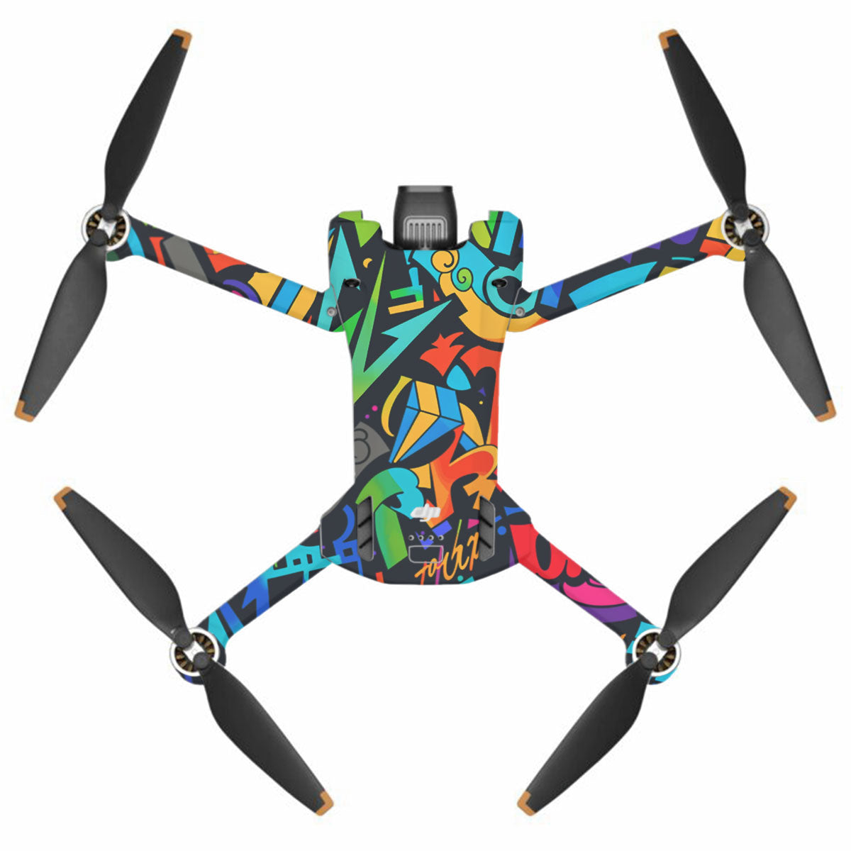 Colorful Urban Street Art Lettering DJI Mini 3 Pro Drone Skin