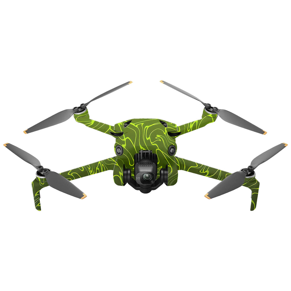 Lime Yellow to Black Gradient DJI Mini 4 Pro Drone Skin