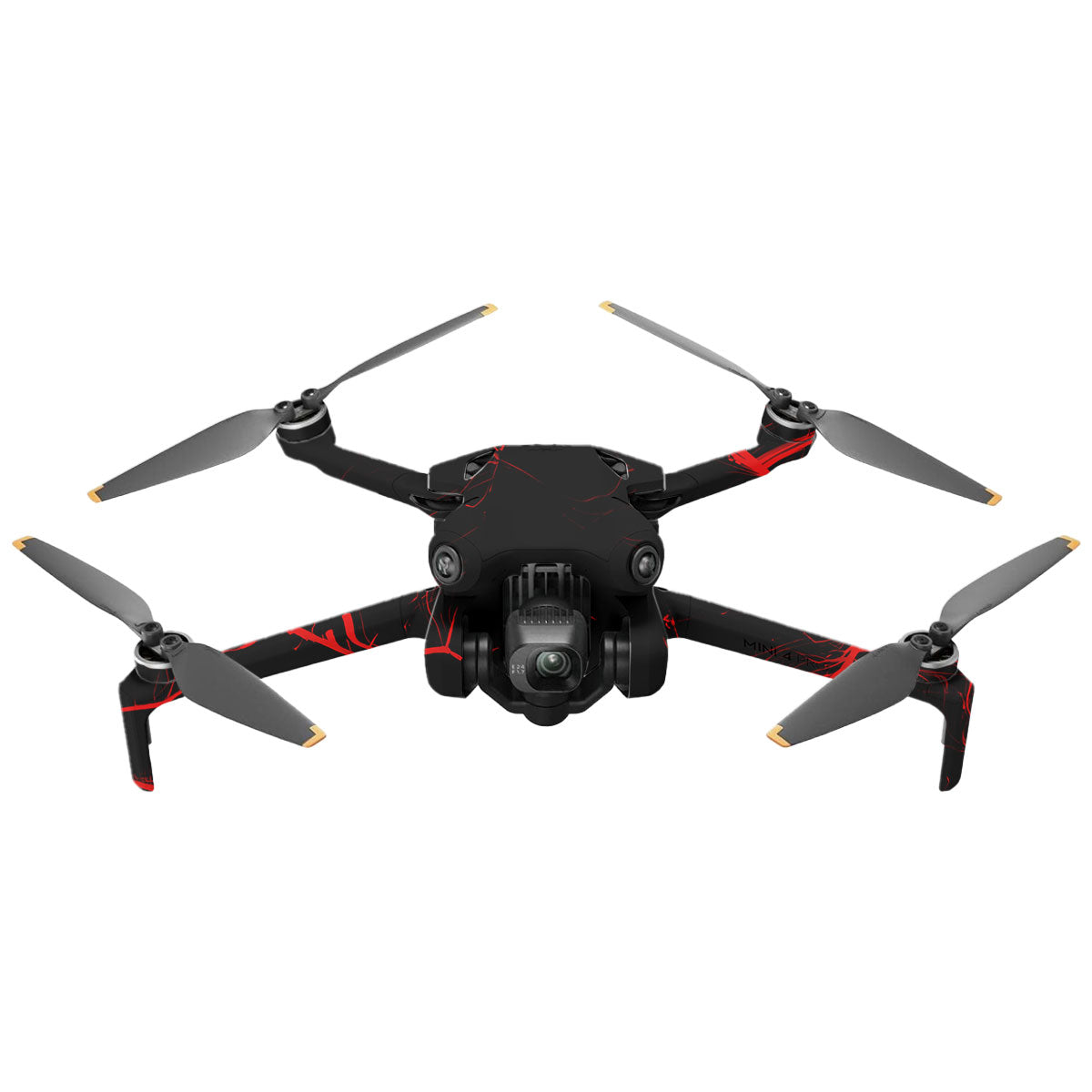 Red Neural Grid DJI Mini 4 Pro Drone Skin