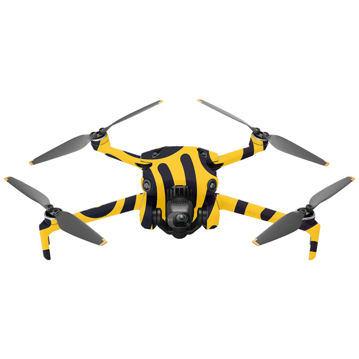 Minimal Yellow Wave DJI Mini 4 Pro Drone Skin