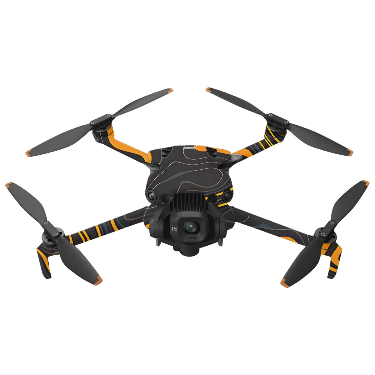 Amber Topographic Waves DJI Mini 5 Pro Drone Skin