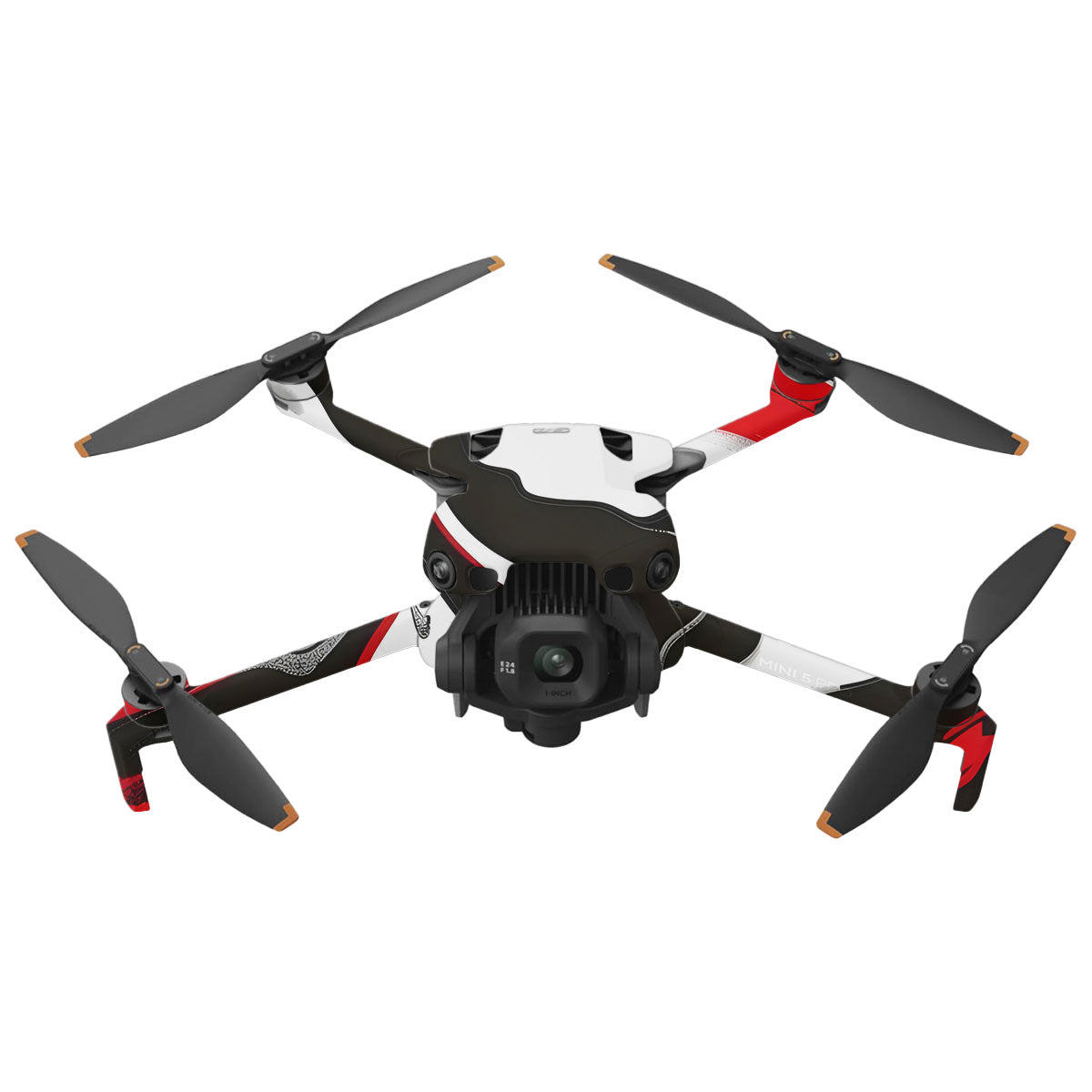 Scarlet and White Motion DJI Mini 5 Pro Drone Skin