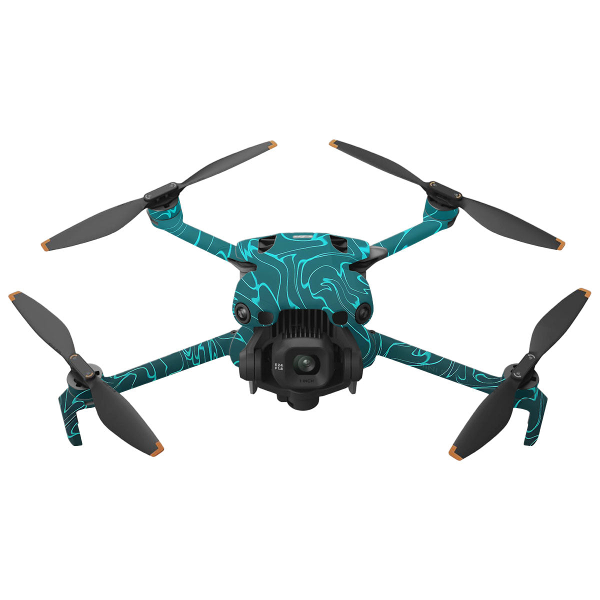 Cyan Blue to Black Gradient DJI Mini 5 Pro Drone Skin