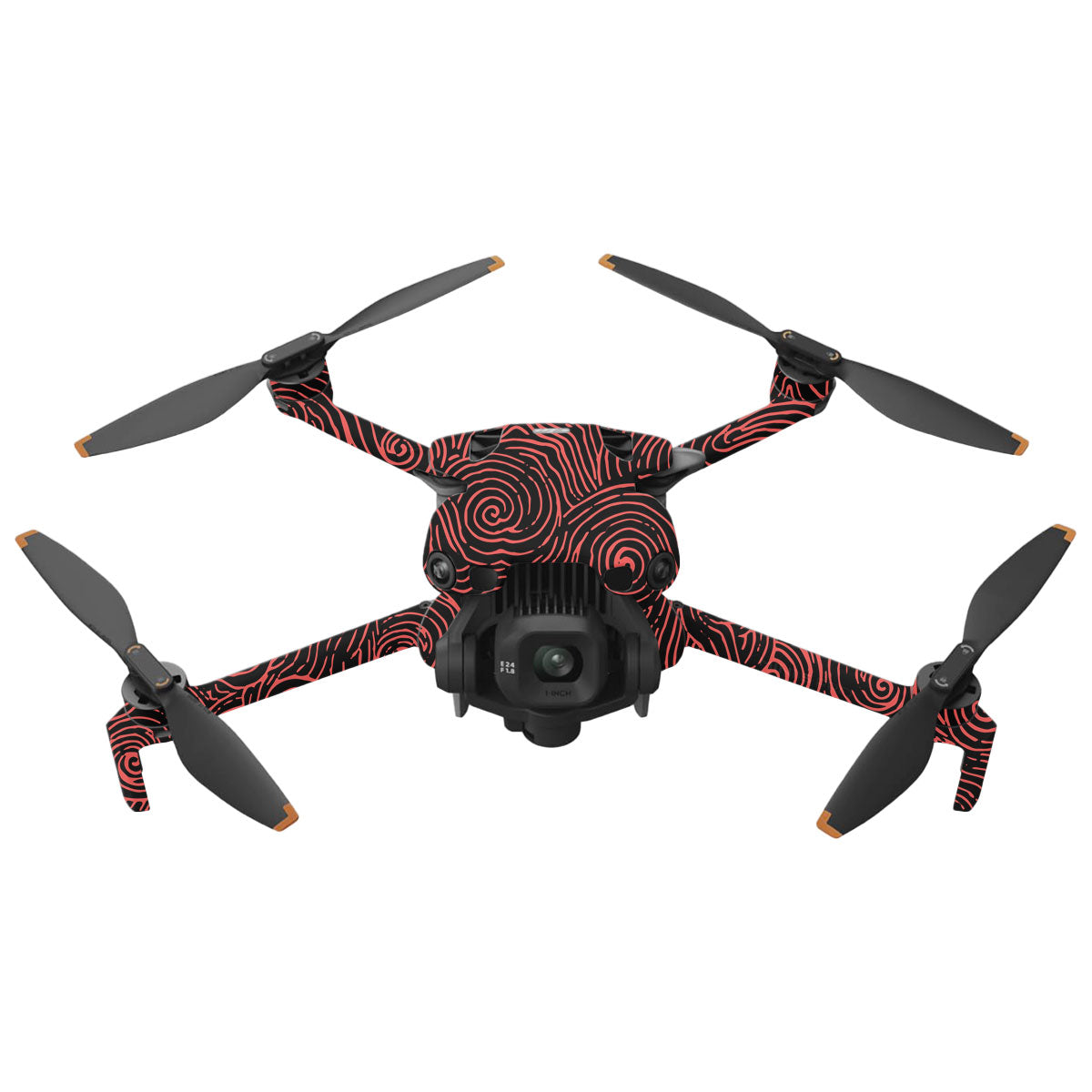 Red Spirals DJI Mini 5 Pro Drone Skin