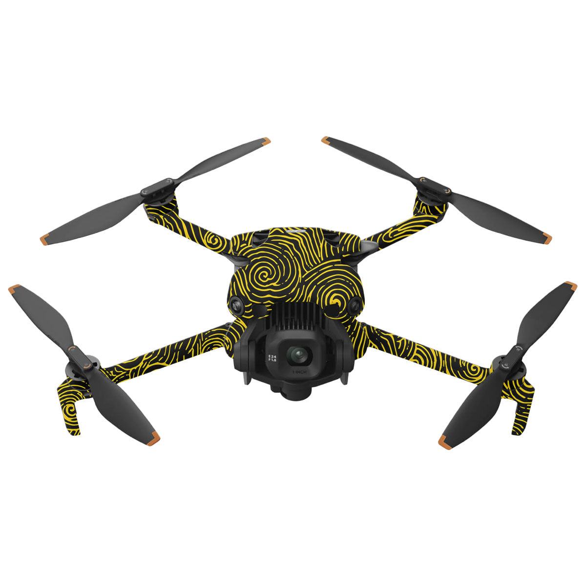 Yellow Spirals DJI Mini 5 Pro Drone Skin