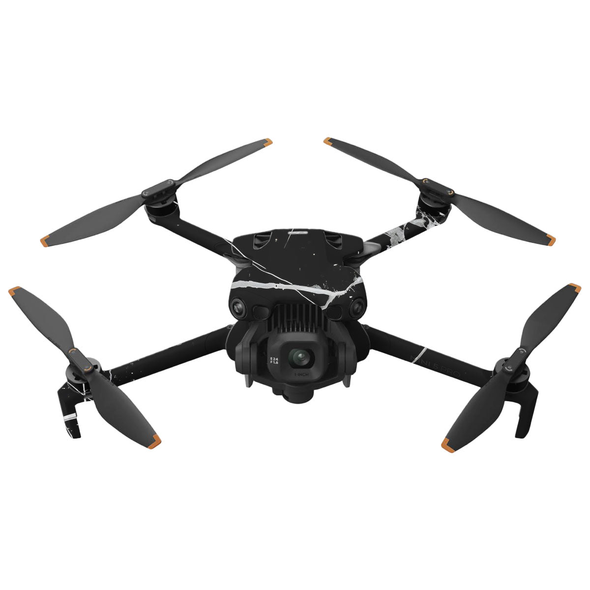 White Veins on Black DJI Mini 5 Pro Drone Skin