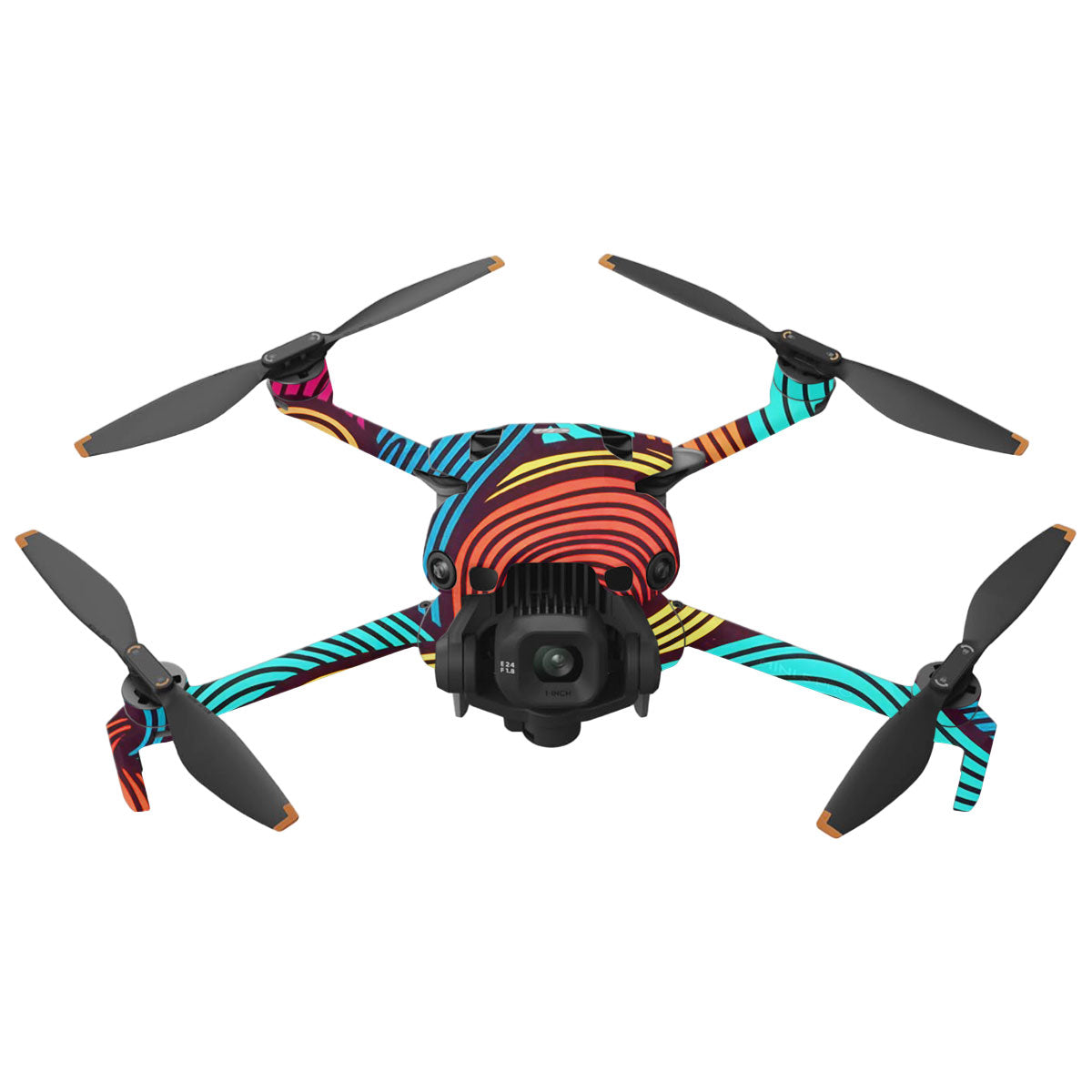 Retro Colorful Doodle Art Pattern DJI Mini 5 Pro Drone Skin
