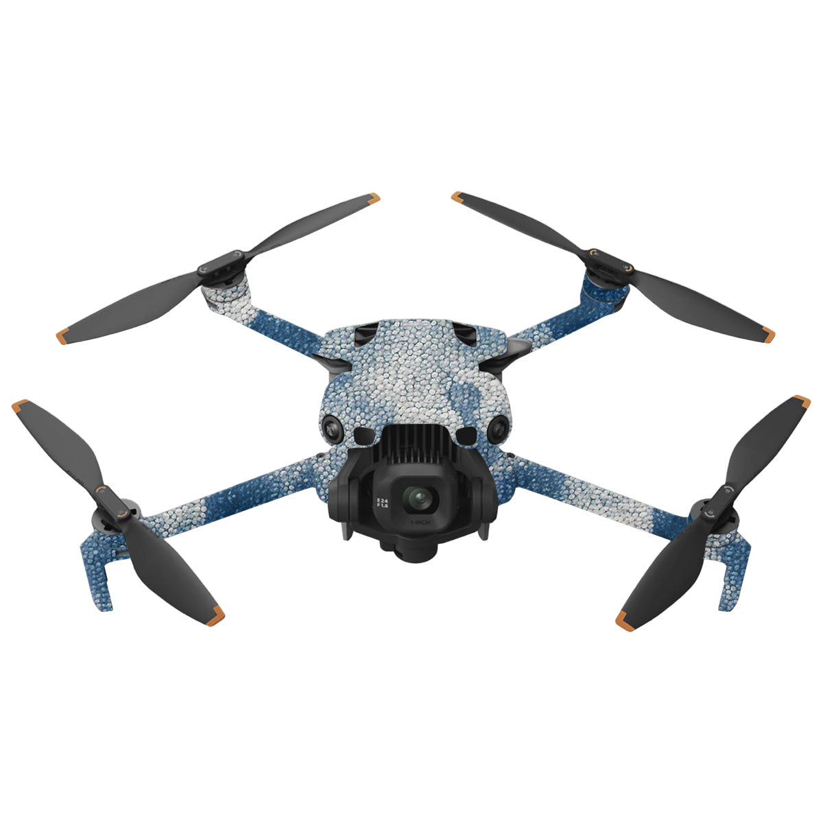 Blue Watercolor Fabric DJI Mini 5 Pro Drone Skin