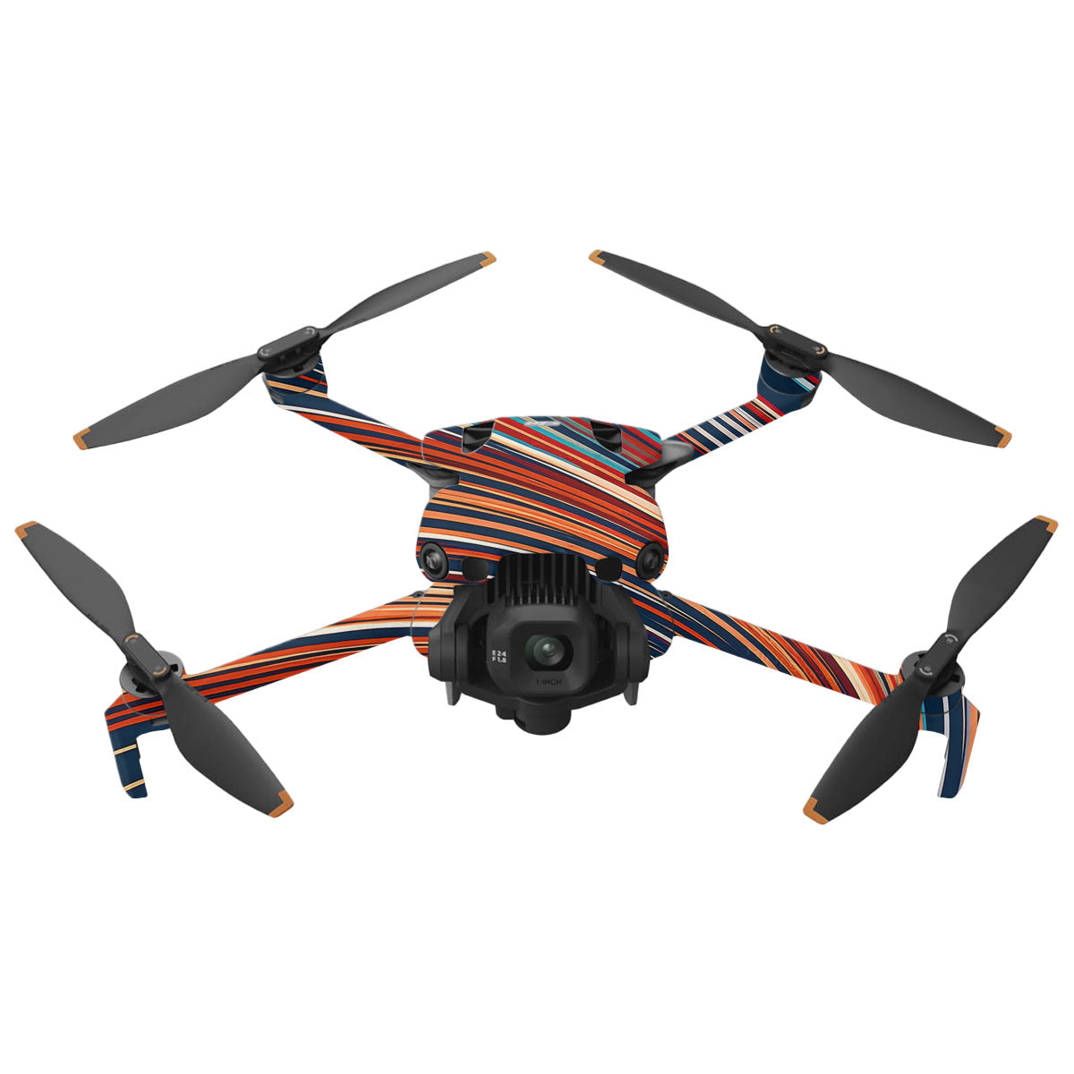 Retro Abstract Striped Swirl DJI Mini 5 Pro Drone Skin