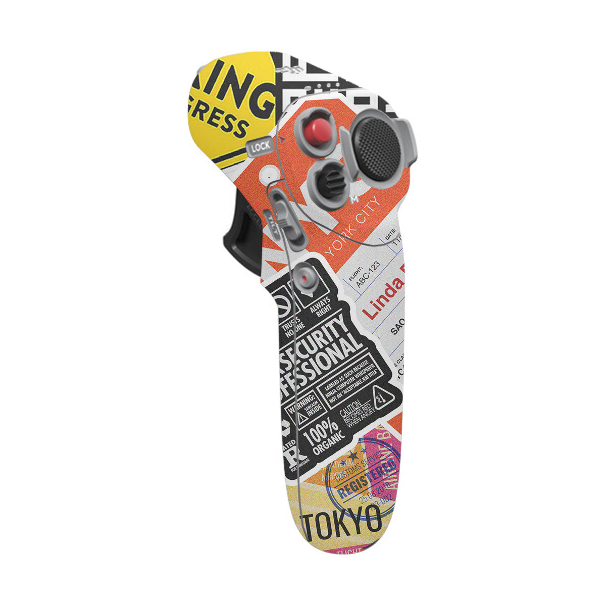 Tech Aesthetic Sticker Collage DJI Motion Remote Controller Skin