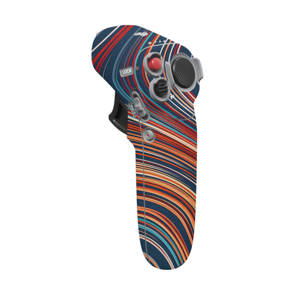 Retro Abstract Striped Swirl DJI Motion Remote Controller Skin