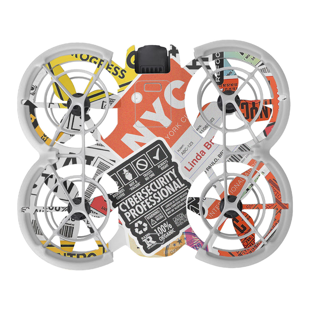 Tech Aesthetic Sticker Collage DJI Neo Drone Skin