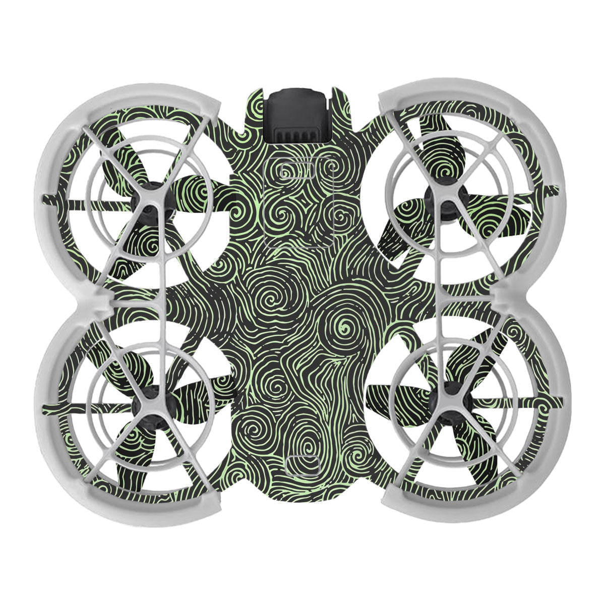 Green Spirals DJI Neo Drone Skin