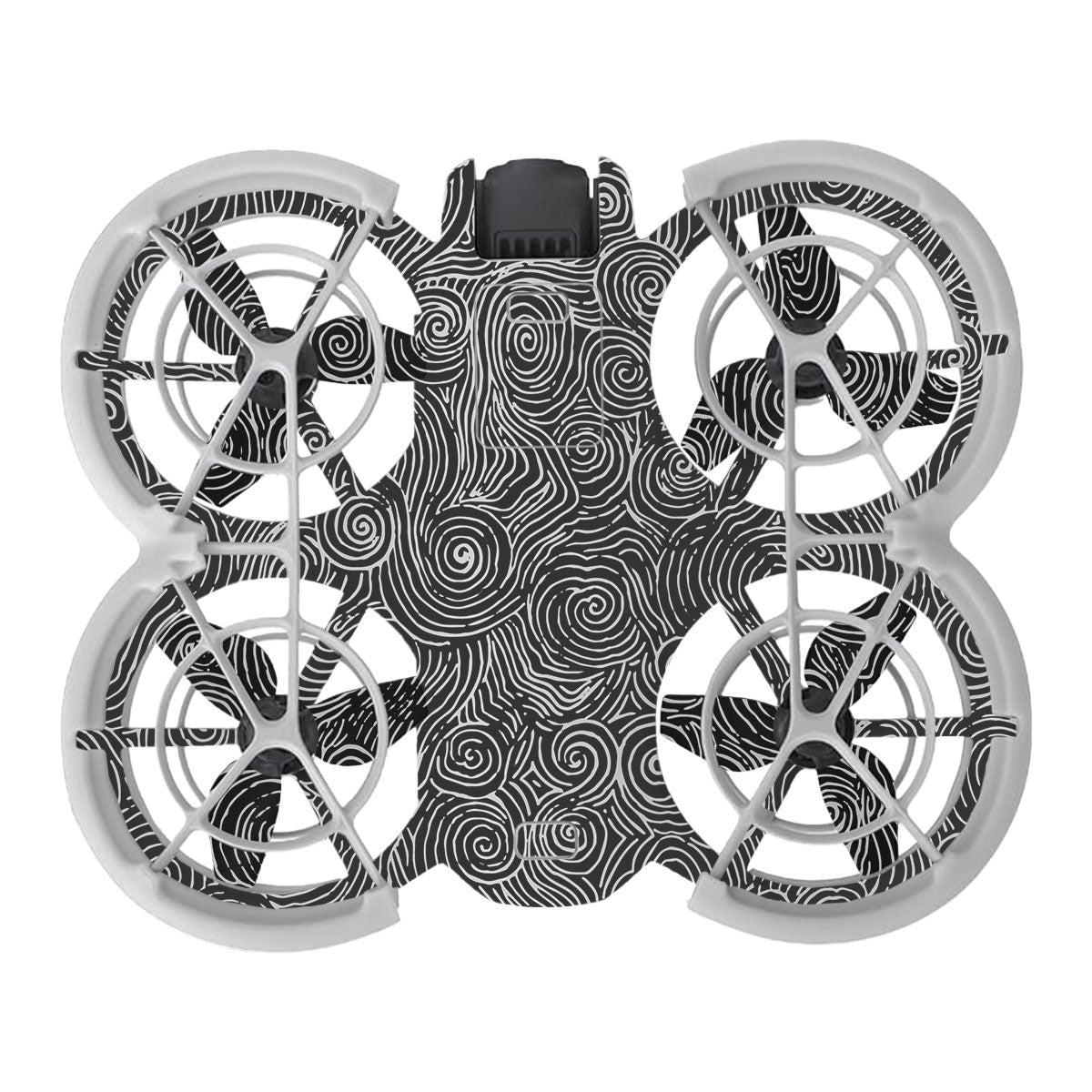 White Spirals DJI Neo Drone Skin