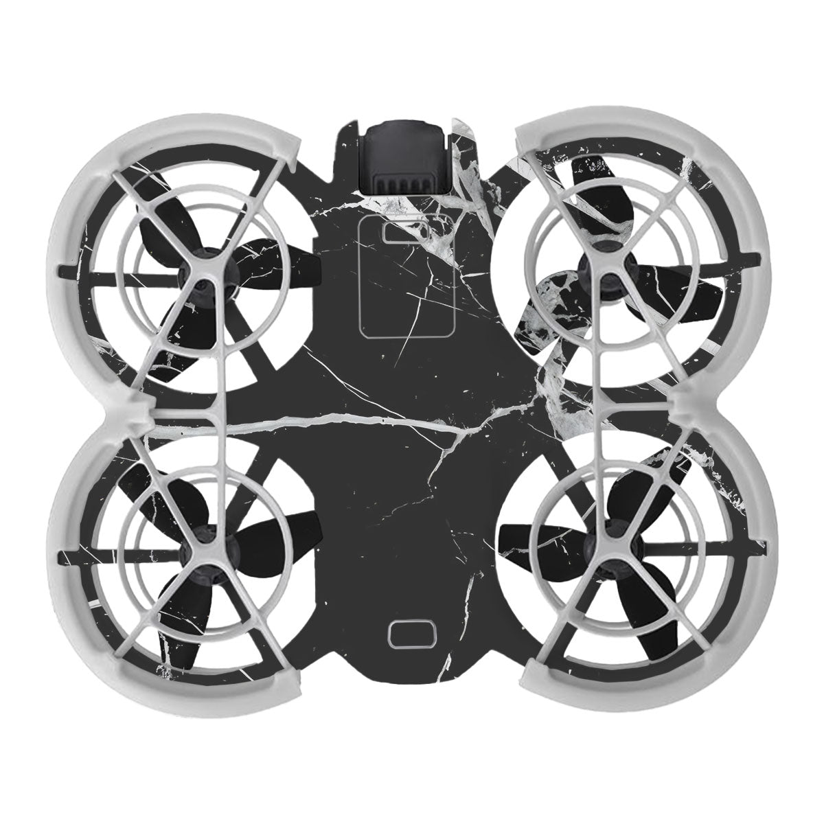 White Veins on Black DJI Neo Drone Skin