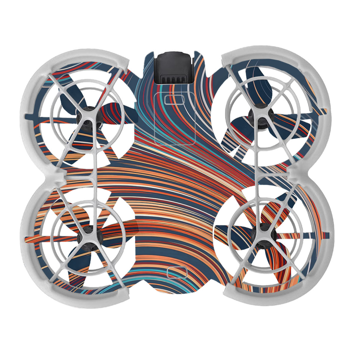 Retro Abstract Striped Swirl DJI Neo Drone Skin