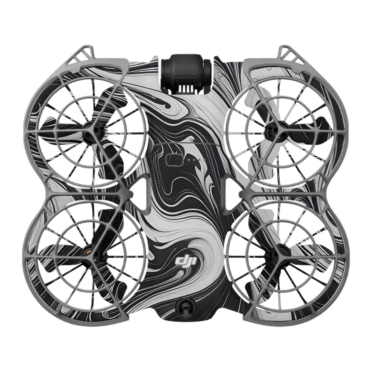 Black and White Marble DJI Neo 2 Drone Skin