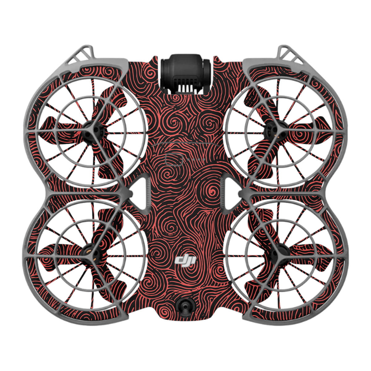 Red Spirals DJI Neo 2 Drone Skin