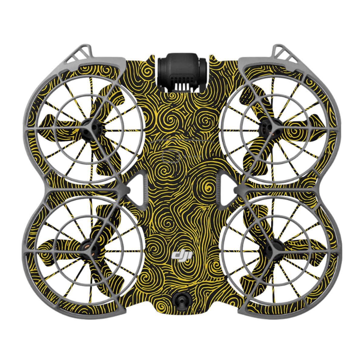 Yellow Spirals DJI Neo 2 Drone Skin
