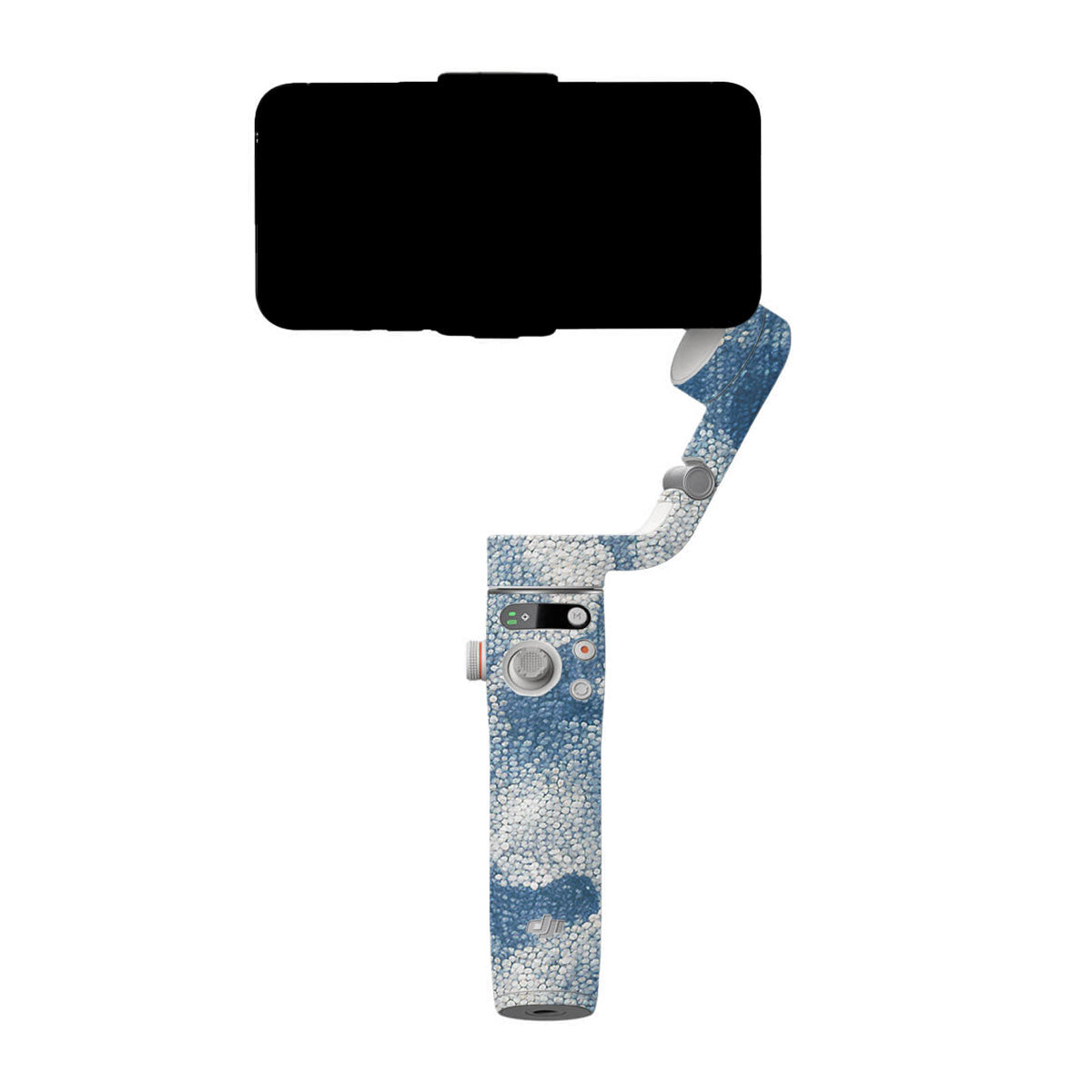 Blue Watercolor Fabric DJI OM 6 Gimbal Skin