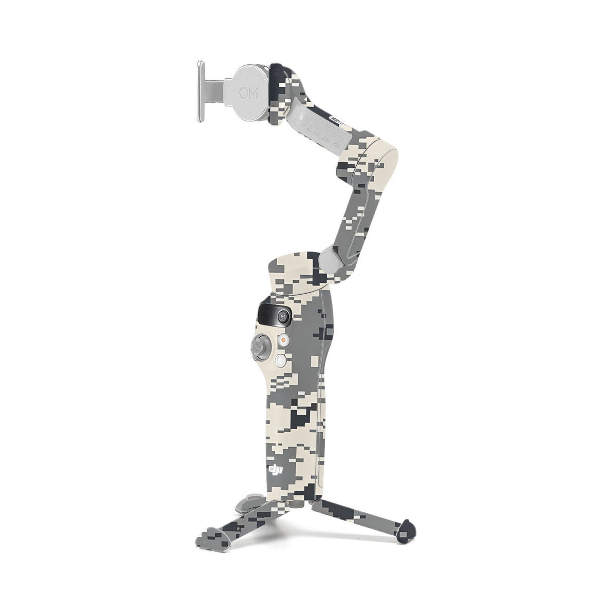 Grey Black Pixel DJI OM 7 Gimbal Skin