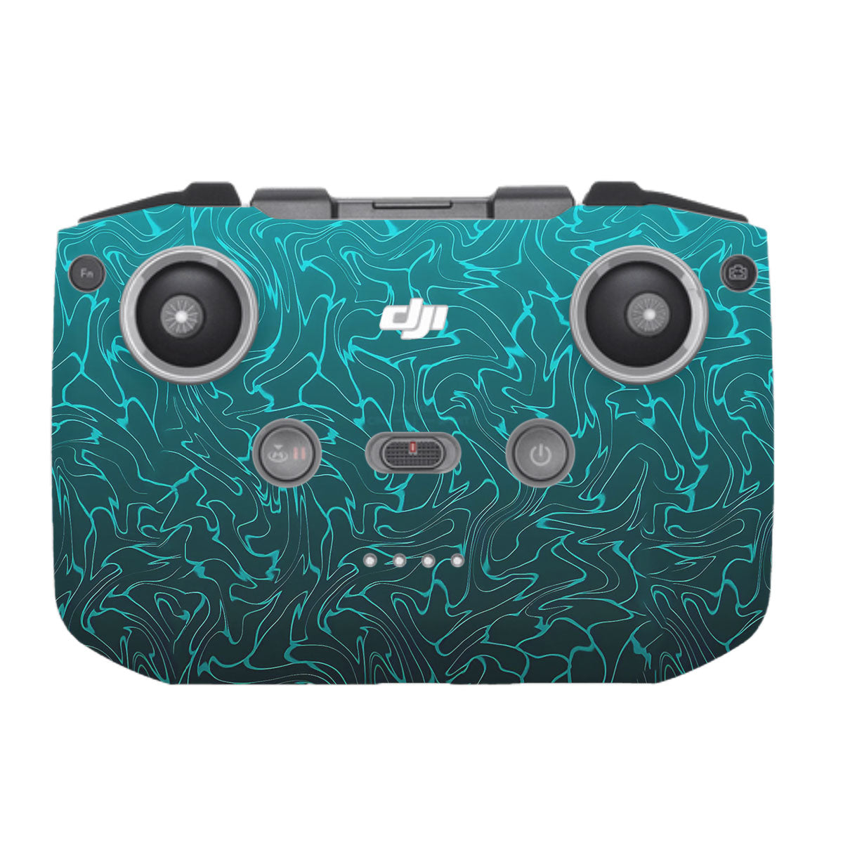 Cyan Blue to Black Gradient DJI RC-N1 Remote Controller Skin