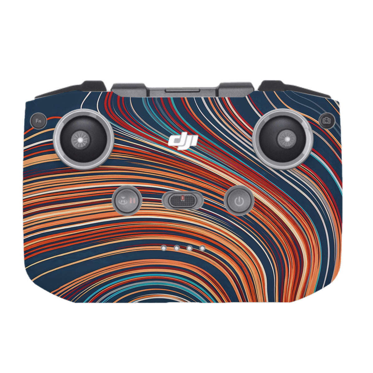 Retro Abstract Striped Swirl DJI RC-N1 Remote Controller Skin