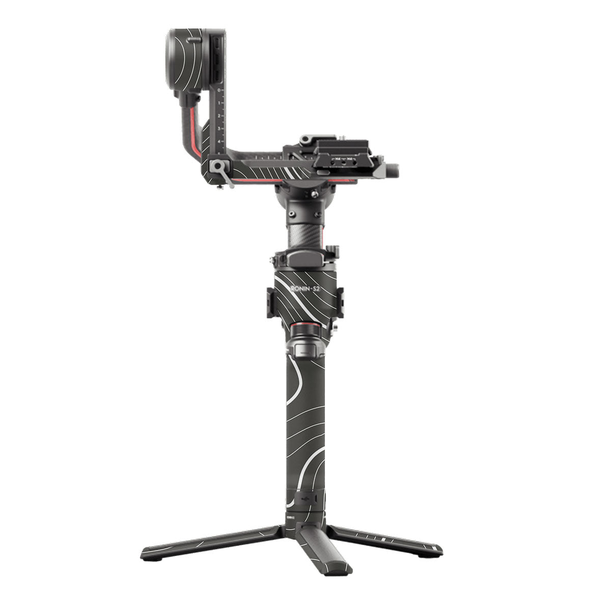 Grayscale Topographic Lines DJI RS 2 Gimbal Skin