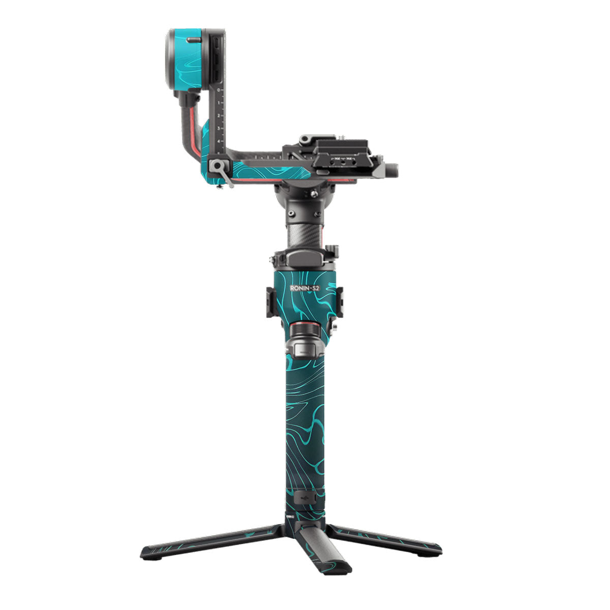 Cyan Blue to Black Gradient DJI RS 2 Gimbal Skin