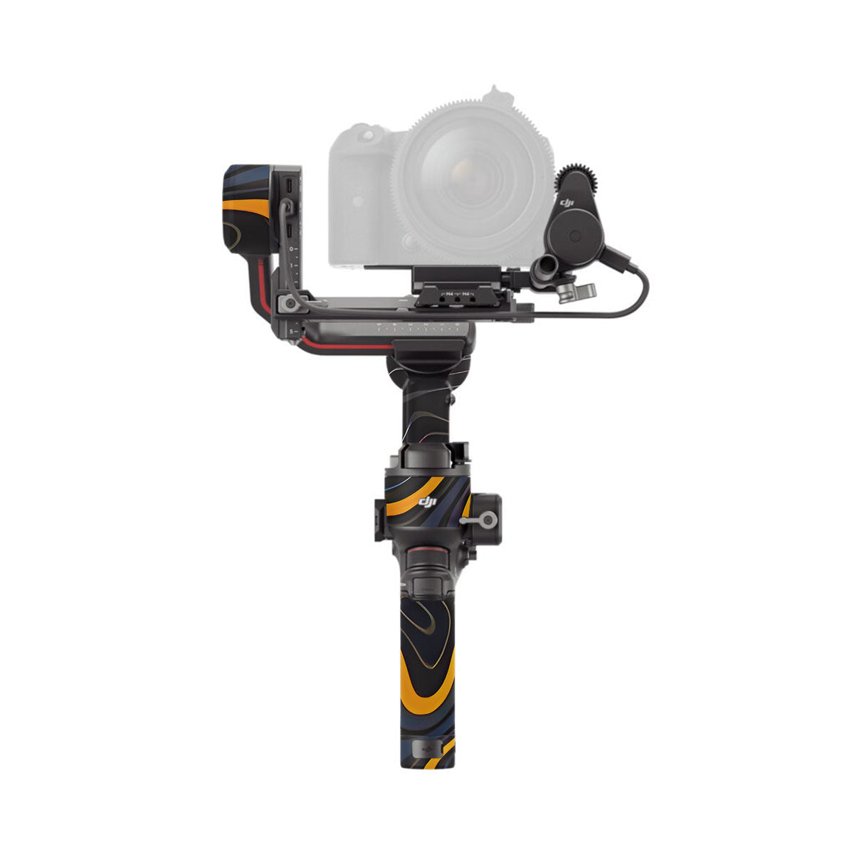 Amber Topographic Waves DJI RS 3 Gimbal Skin