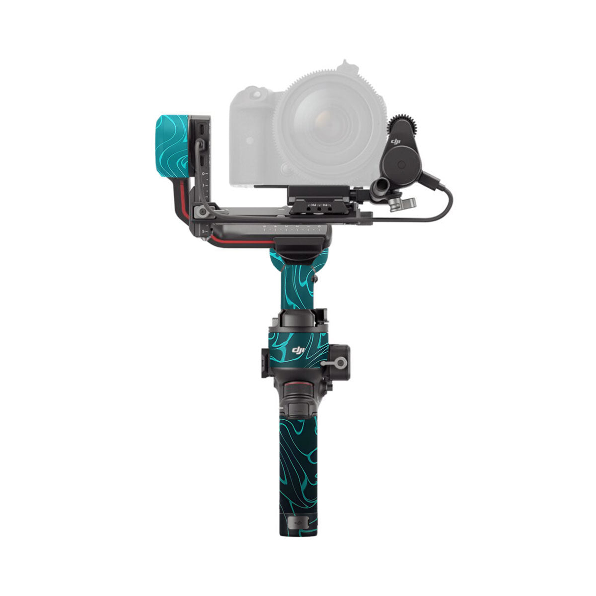 Cyan Blue to Black Gradient DJI RS 3 Gimbal Skin
