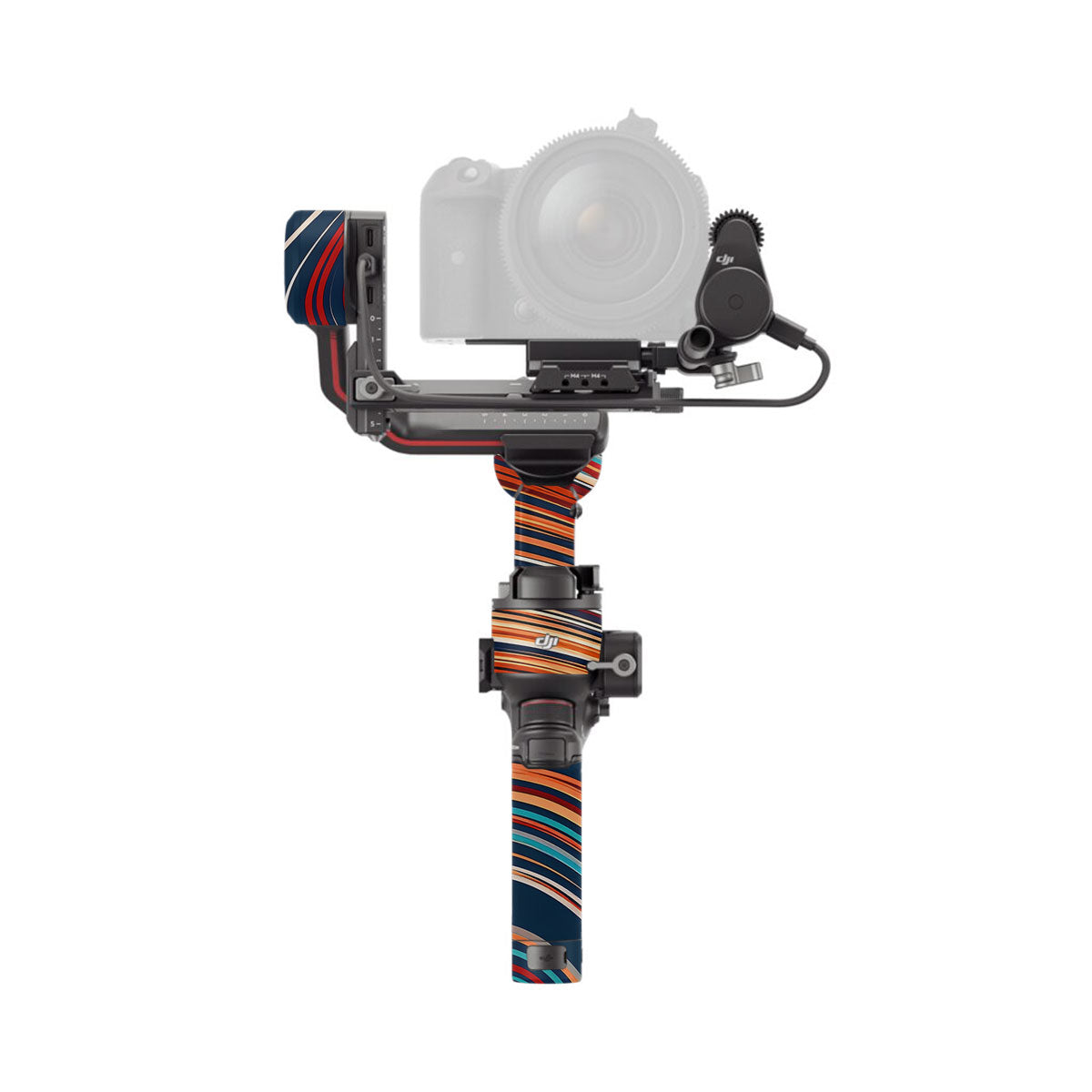 Retro Abstract Striped Swirl DJI RS 3 Gimbal Skin