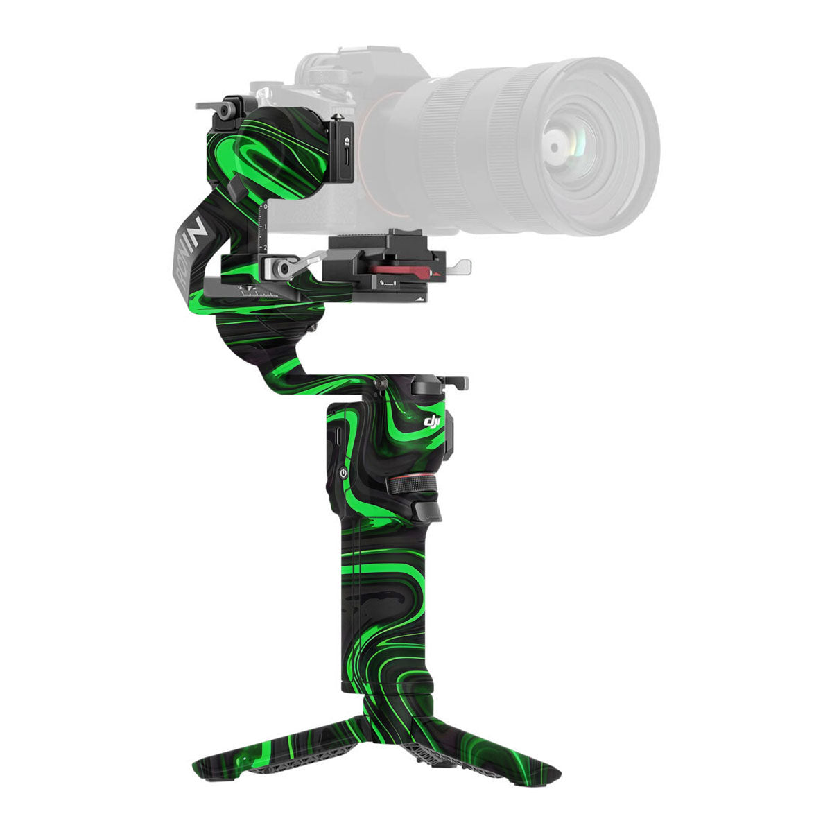 Green Liquid Pattern DJI RS 3 Mini Gimbal Skin