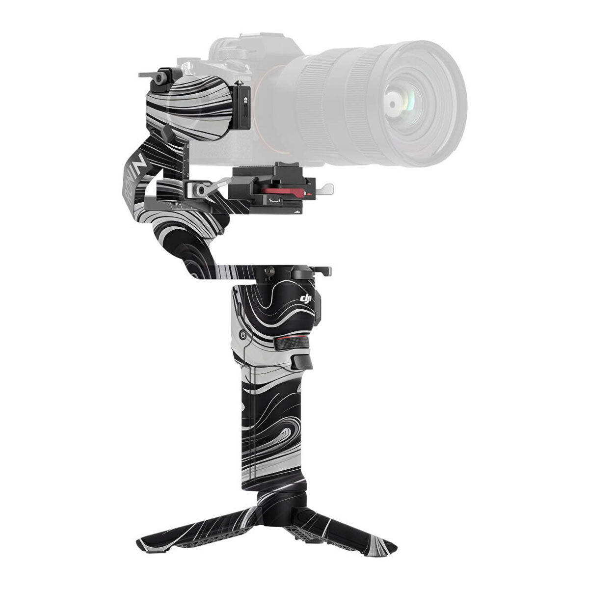 Black and White Marble DJI RS 3 Mini Gimbal Skin