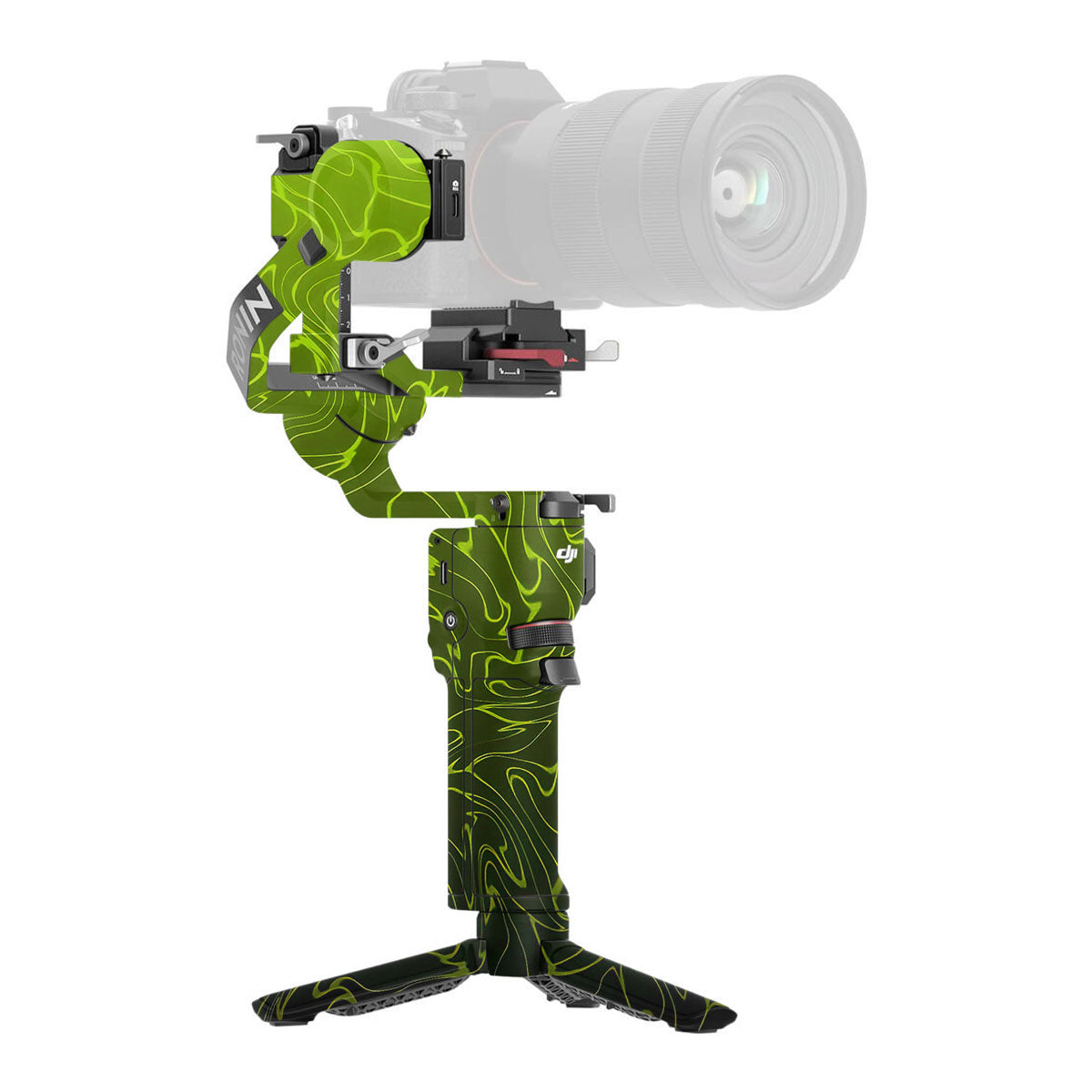 Lime Yellow to Black Gradient DJI RS 3 Mini Gimbal Skin