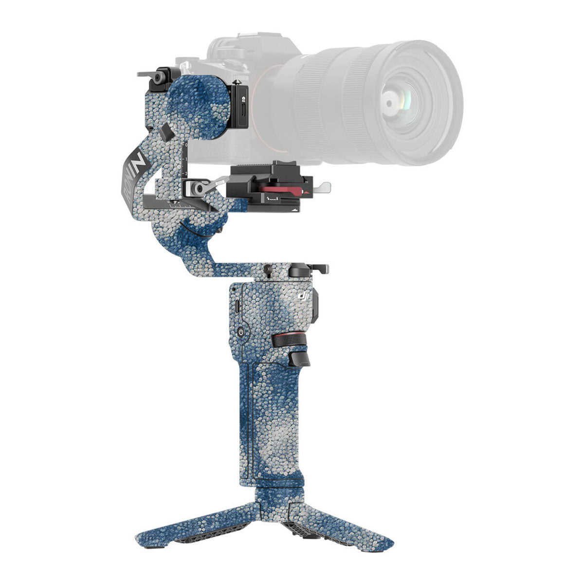 Blue Watercolor Fabric DJI RS 3 Mini Gimbal Skin