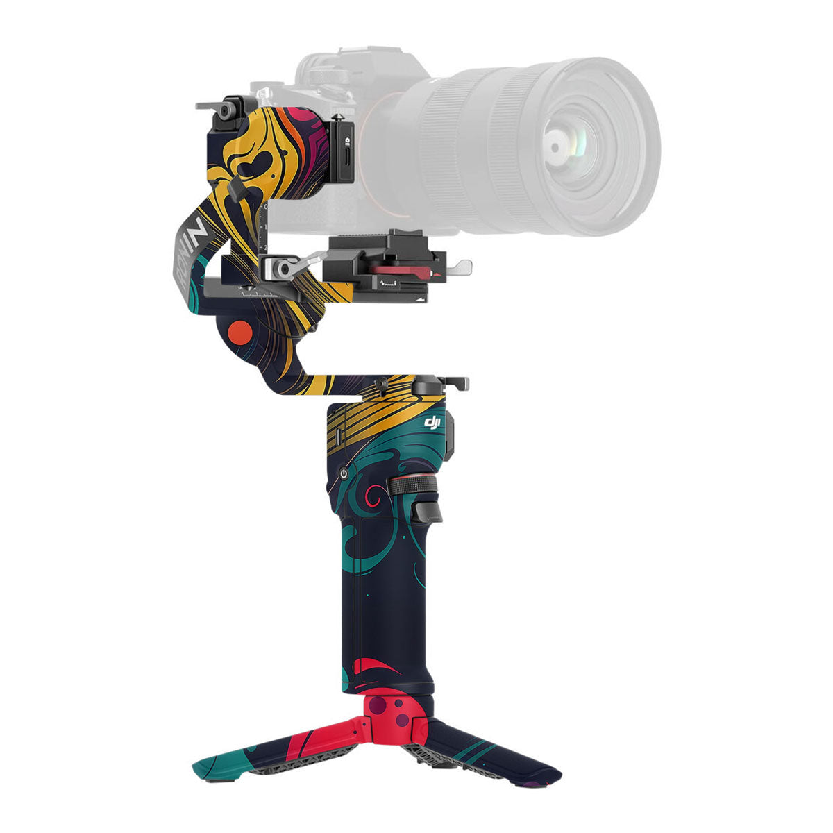 Psychedelic Color Swirl DJI RS 3 Mini Gimbal Skin