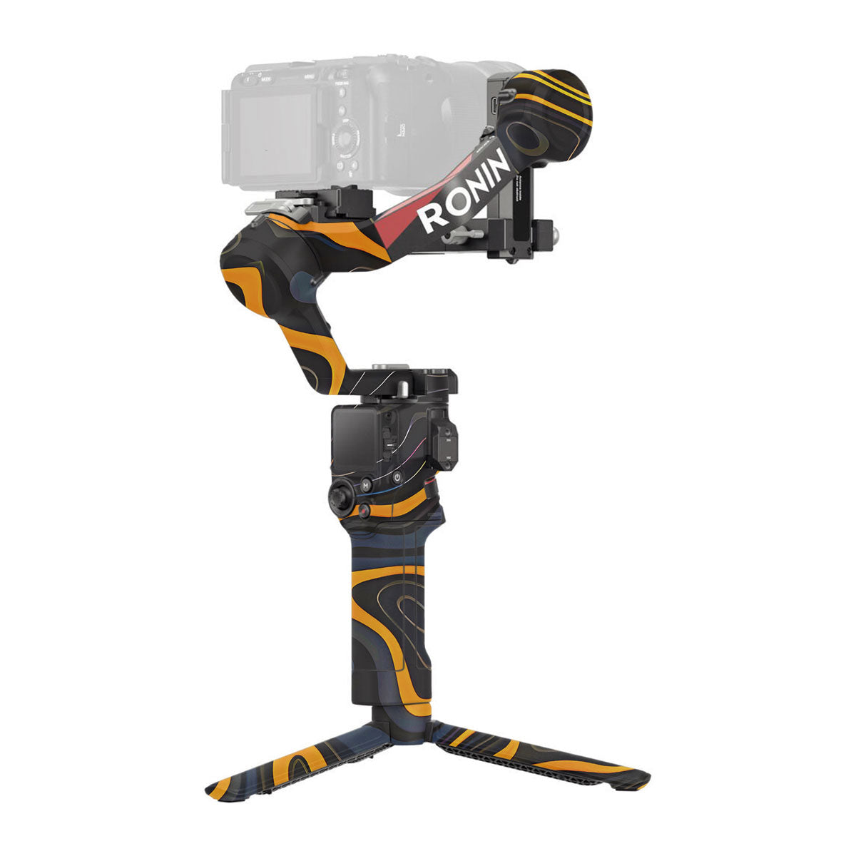 Amber Topographic Waves DJI RS 4 Gimbal Skin