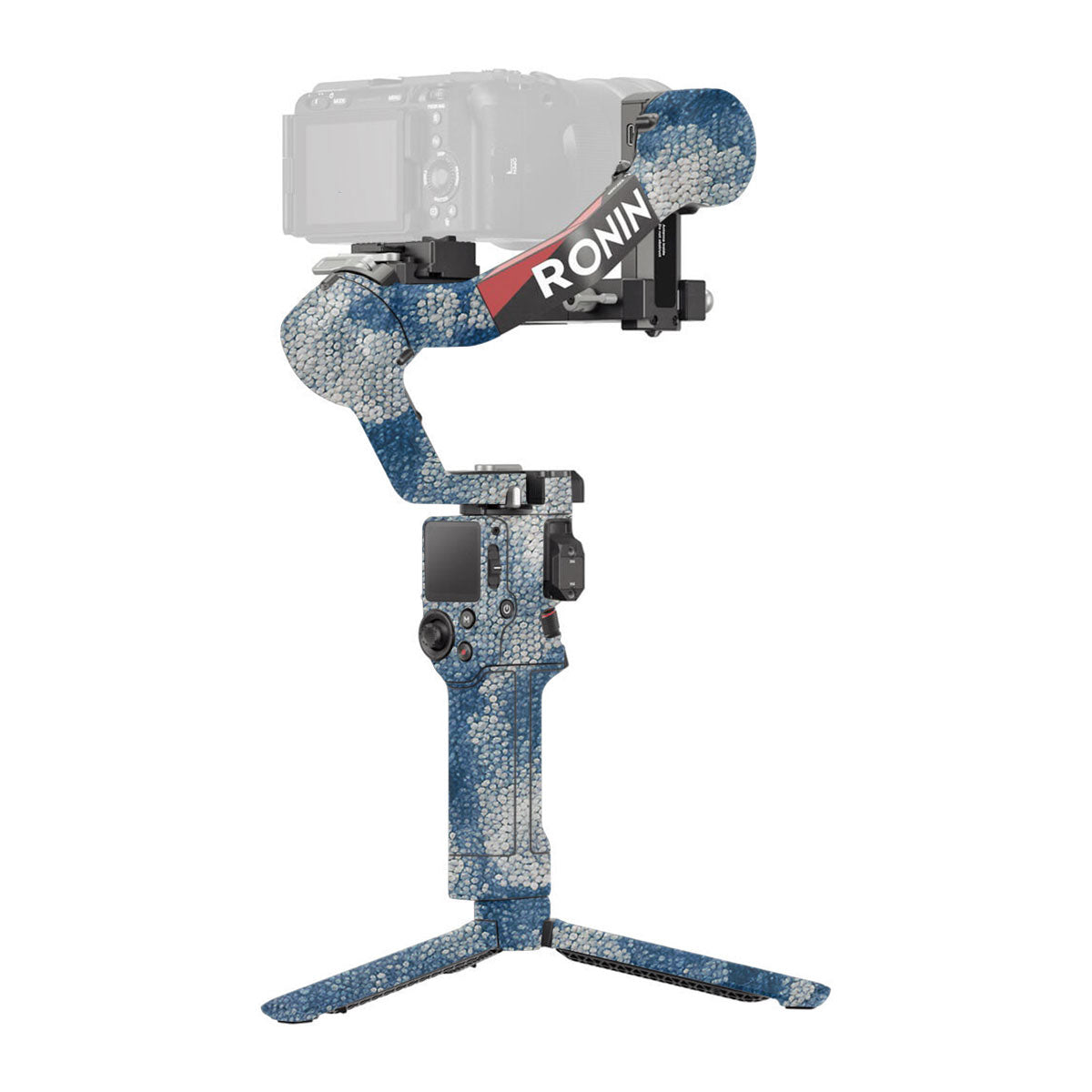 Blue Watercolor Fabric DJI RS 4 Gimbal Skin
