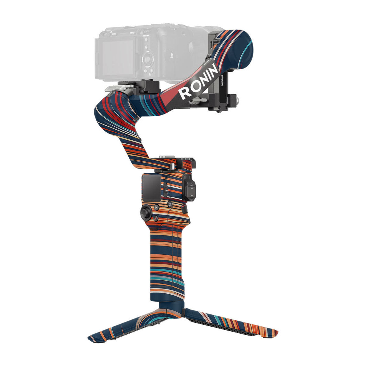 Retro Abstract Striped Swirl DJI RS 4 Gimbal Skin