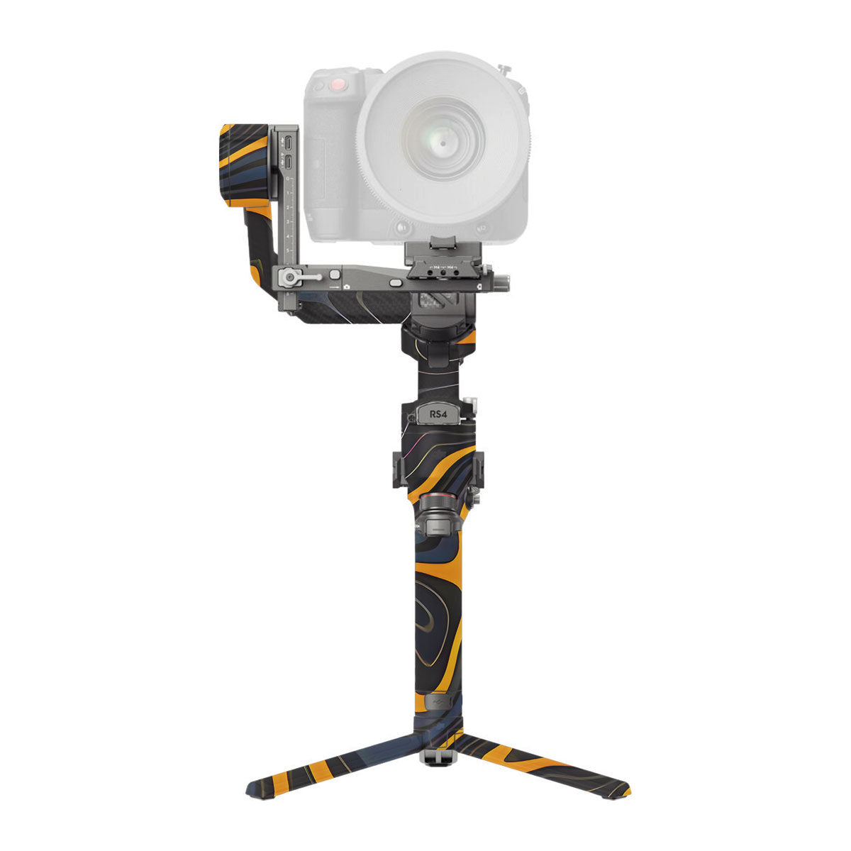 Amber Topographic Waves DJI RS 4 Pro Gimbal Skin