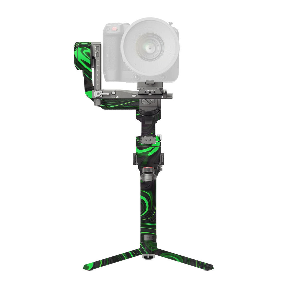 Green Liquid Pattern DJI RS 4 Pro Gimbal Skin