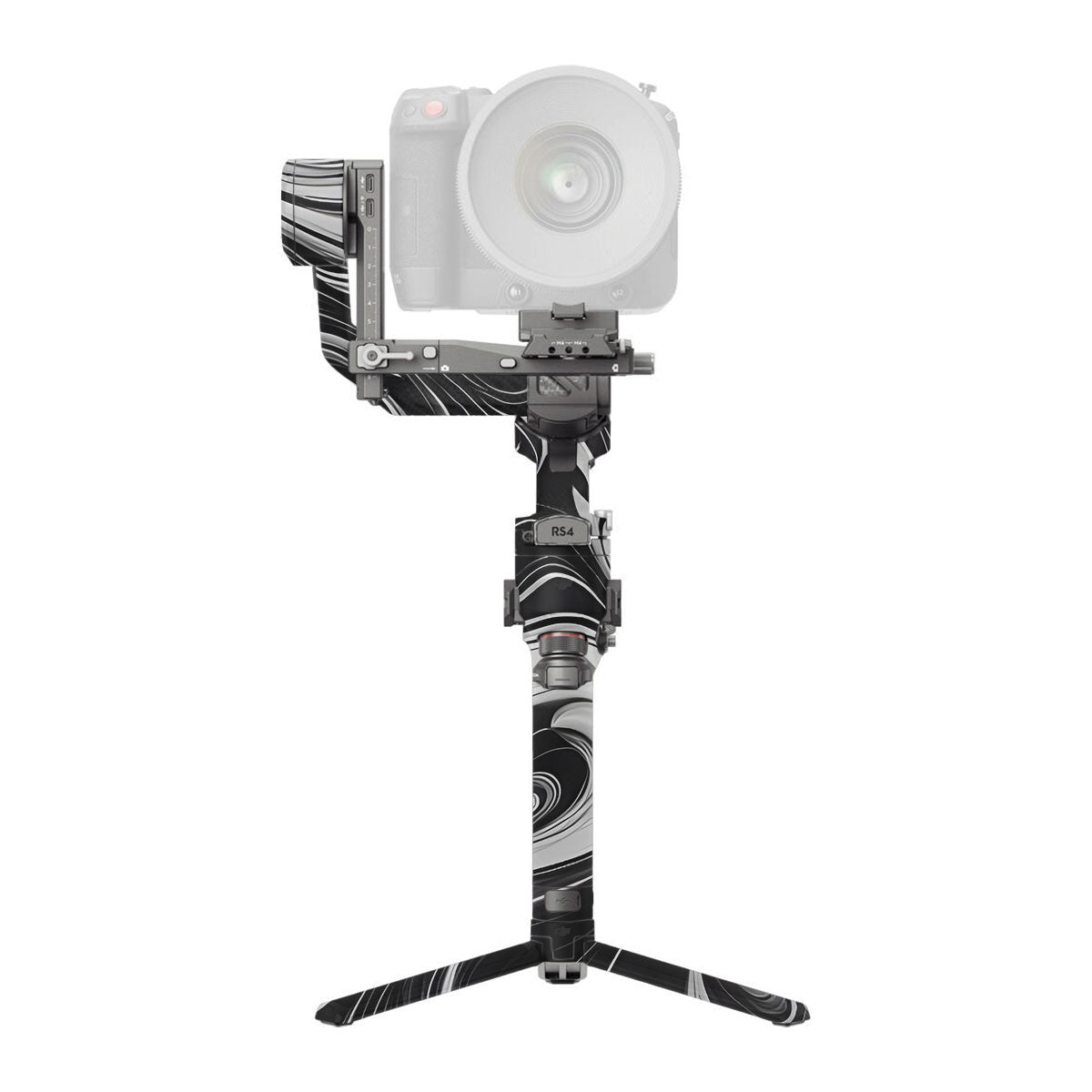 Black and White Marble DJI RS 4 Pro Gimbal Skin